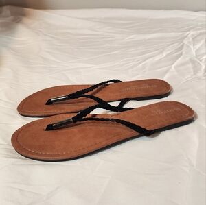 Charles Albert Brown Sandals with Black Straps 9